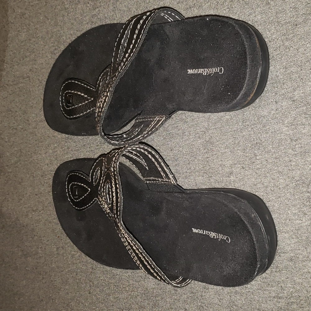 Croft & Barrow Black Sandals 7 - Picture 3 of 7